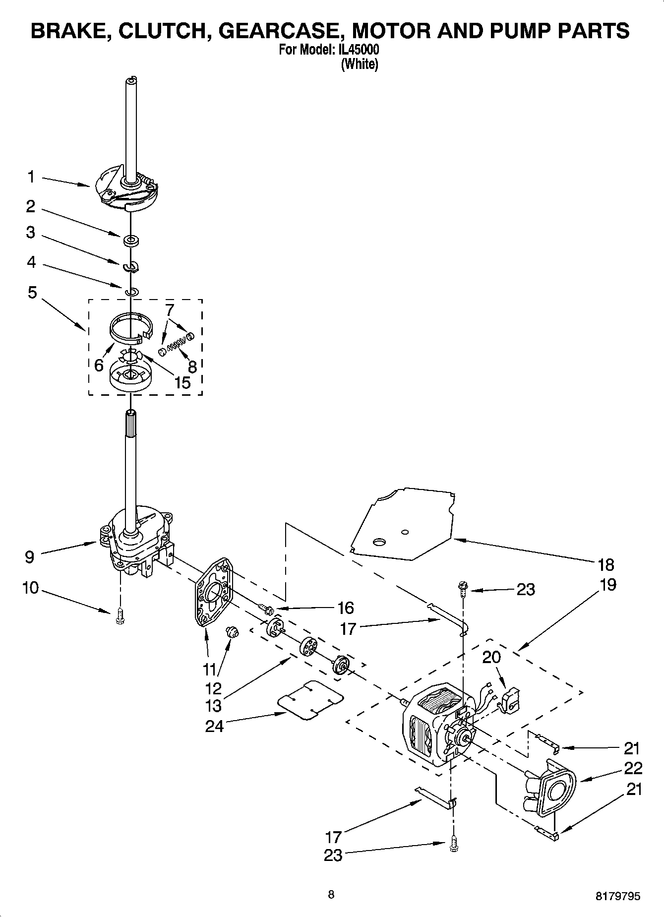 05 - BRAKE, CLUTCH, GEARCASE, MOTOR AND PUMP PARTS