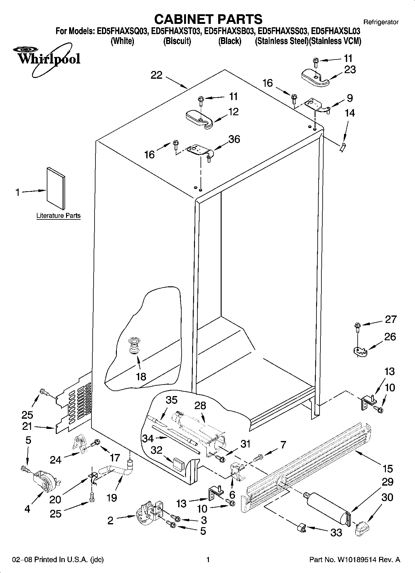 01 - CABINET PARTS