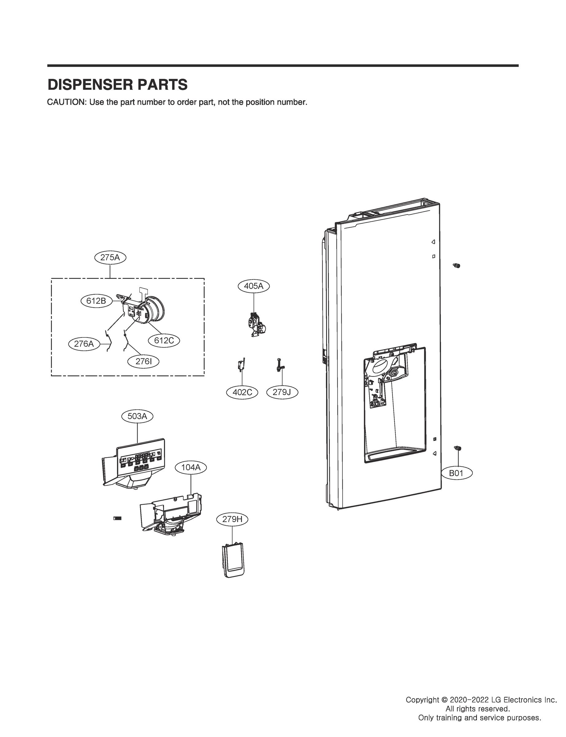 DISPENSER PARTS