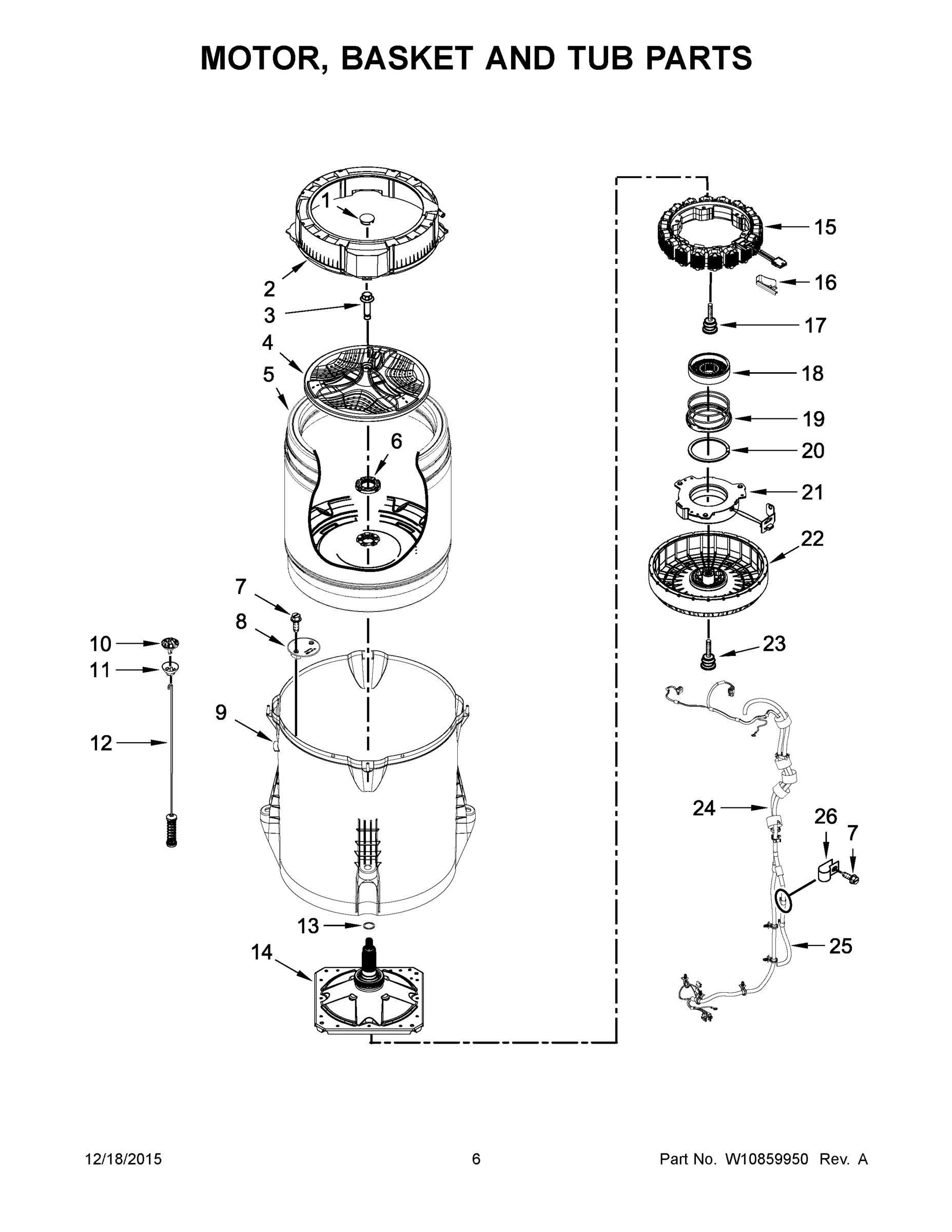 04 - MOTOR, BASKET AND TUB PARTS