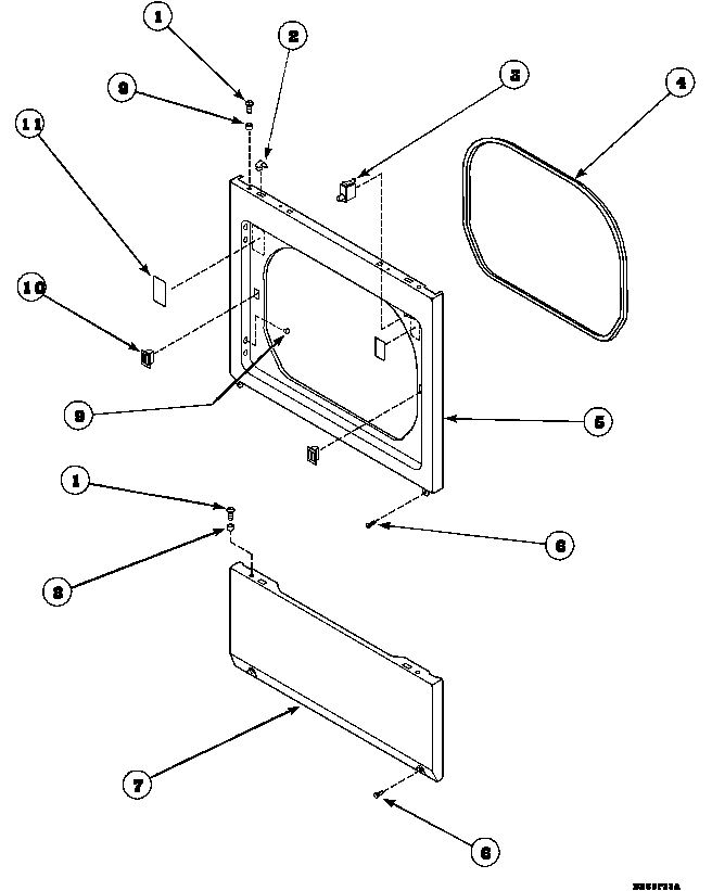 08 - LOWER ACCESS PANEL, FRONT PANEL AND SEAL