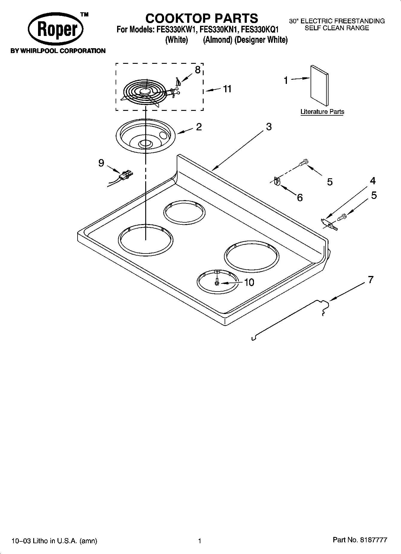 01 - COOKTOP PARTS