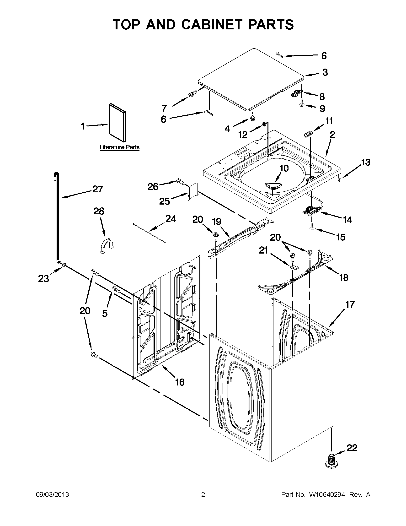 02 - TOP AND CABINET PARTS