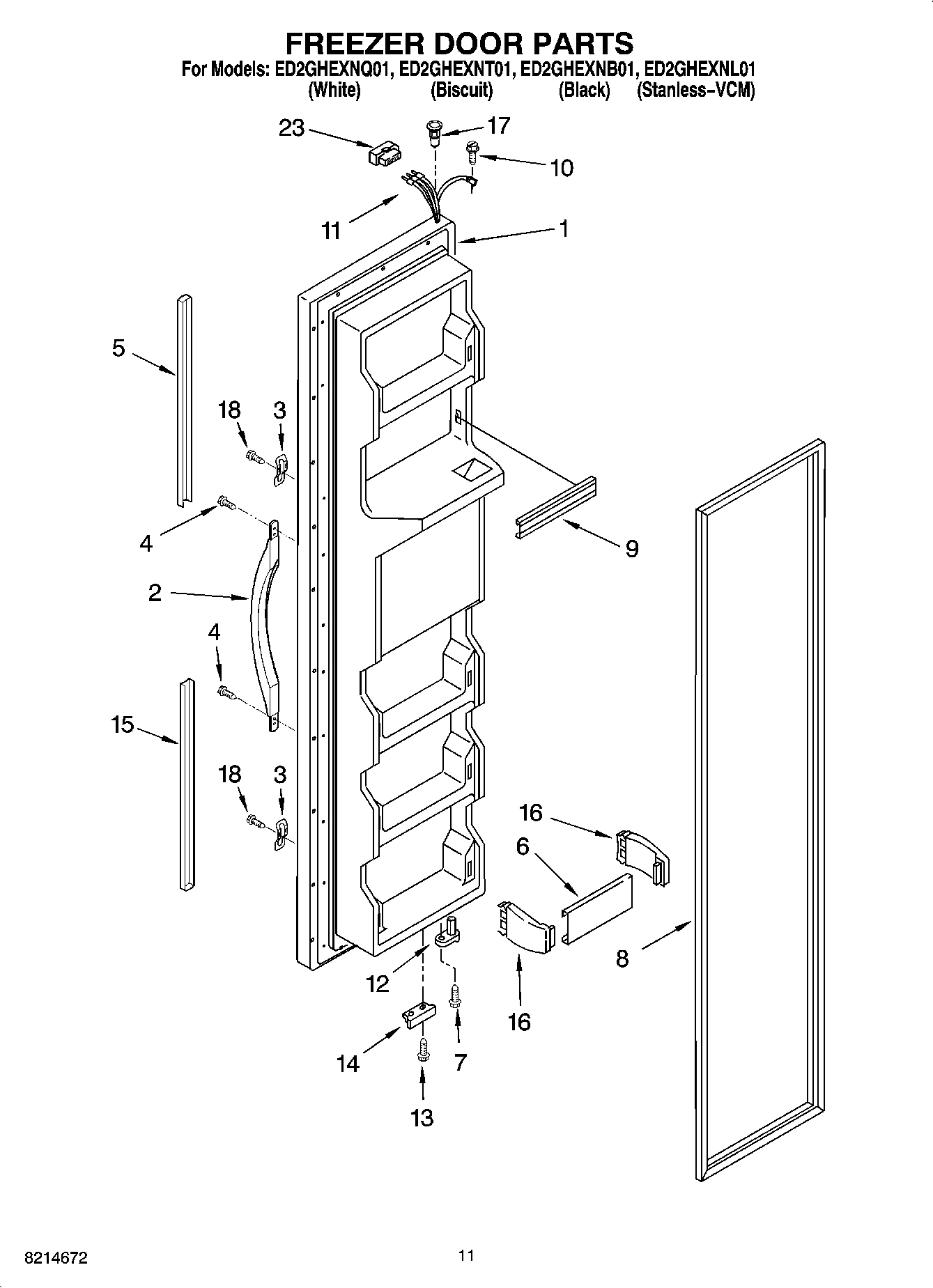 07 - FREEZER DOOR PARTS