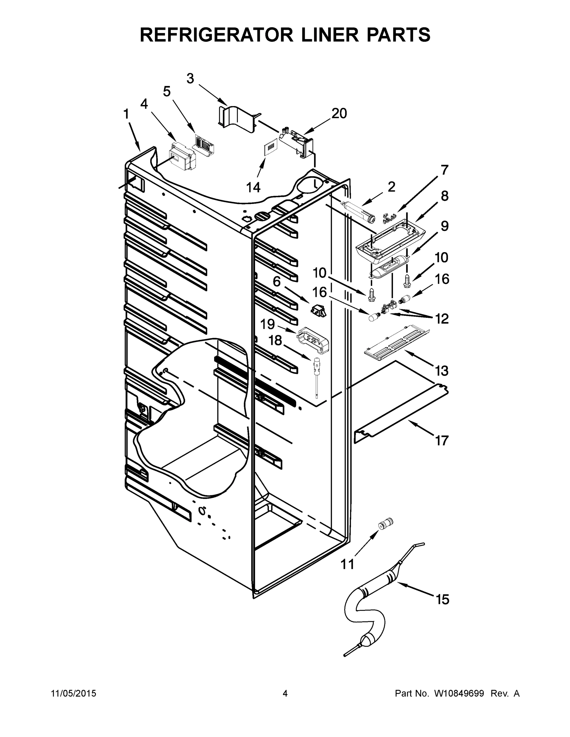 03 - REFRIGERATOR LINER PARTS