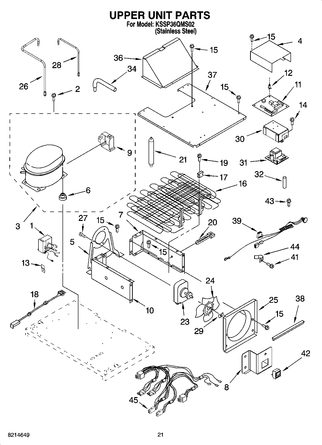 13 - UPPER UNIT PARTS
