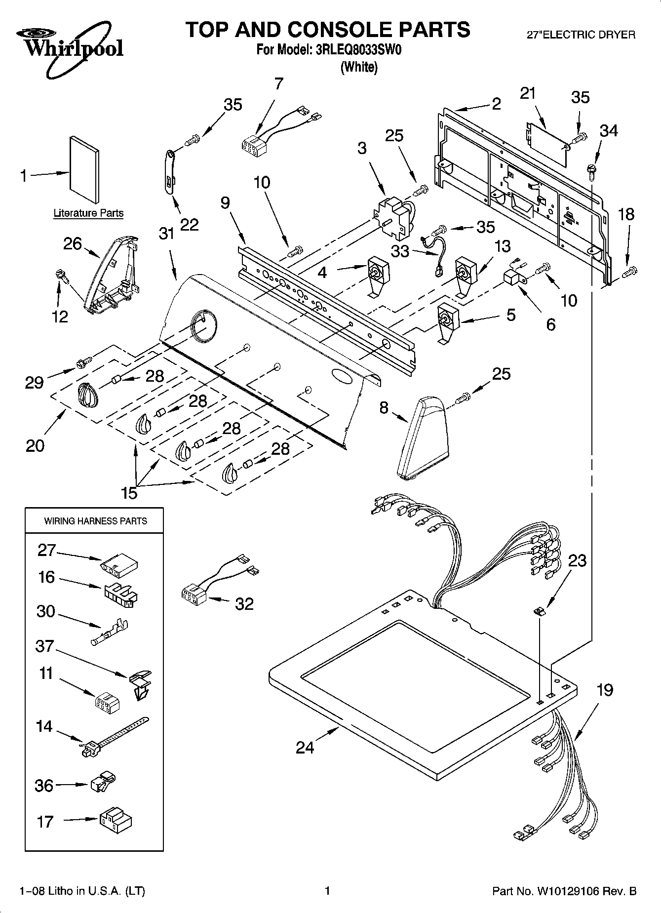 01 - TOP AND CONSOLE PARTS