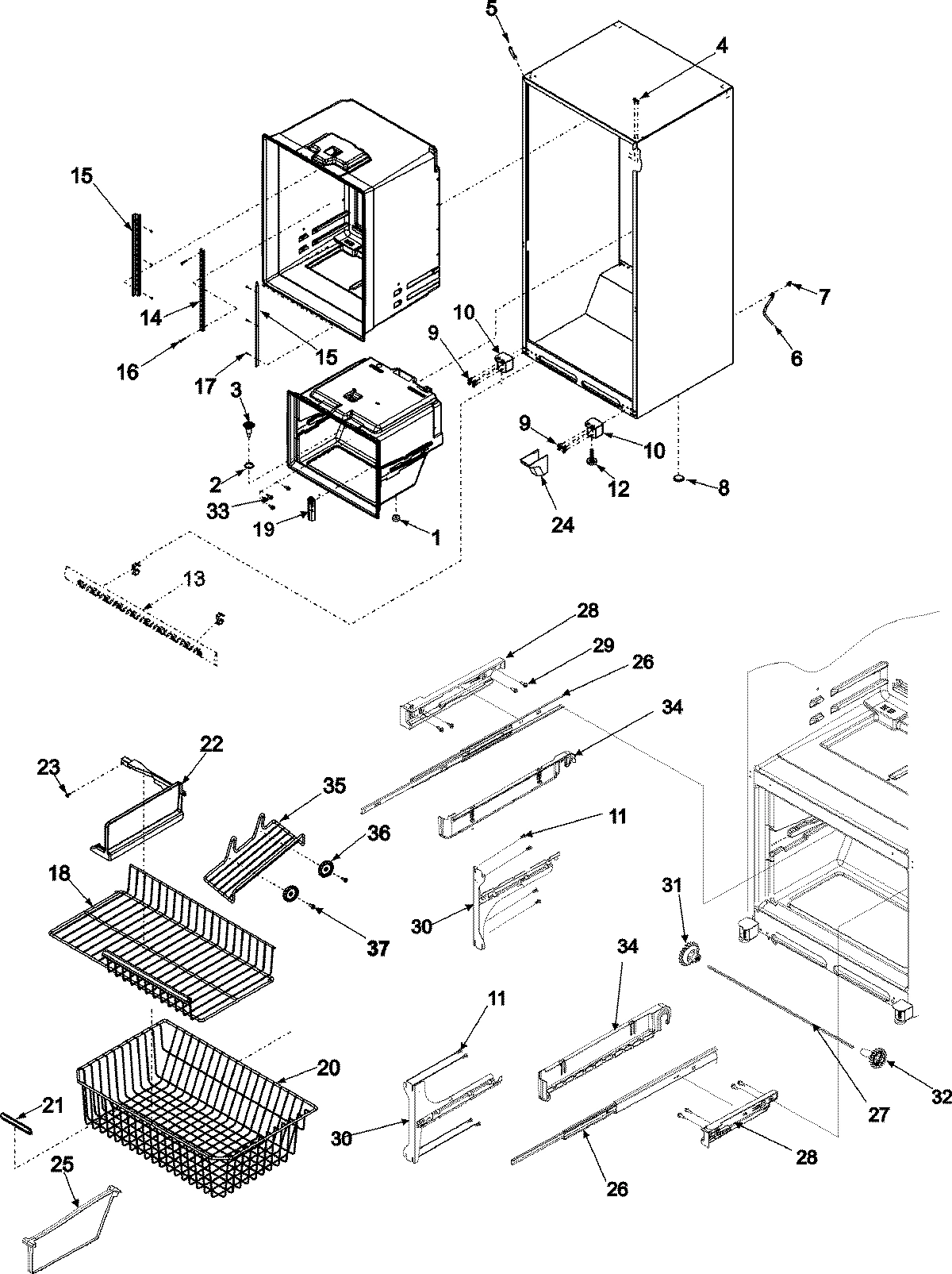06 - INTERIOR CABINET & FREEZER SHELVING