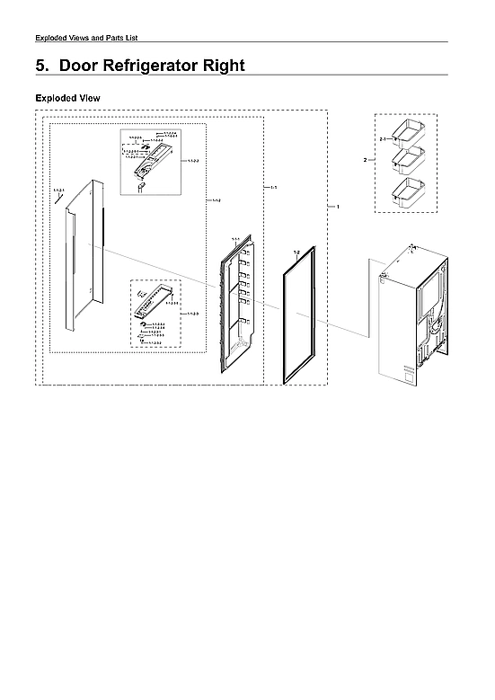 Right Refrigerator Door Parts