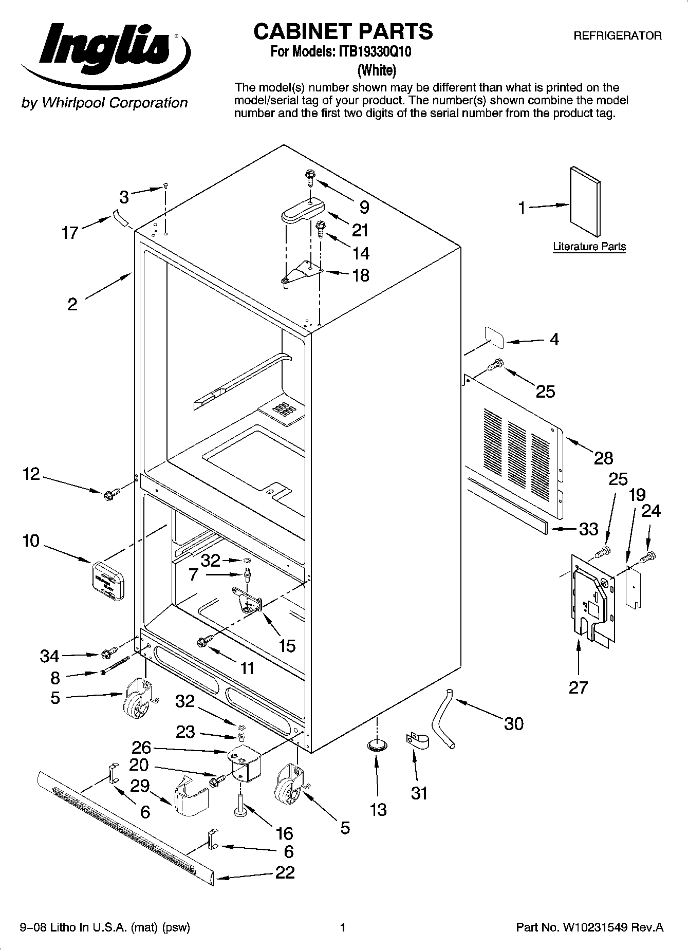01 - CABINET PARTS
