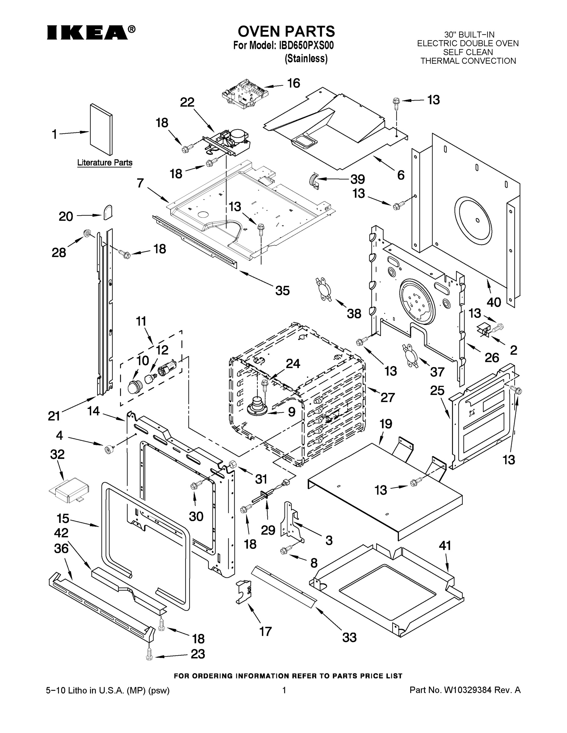 01 - OVEN PARTS