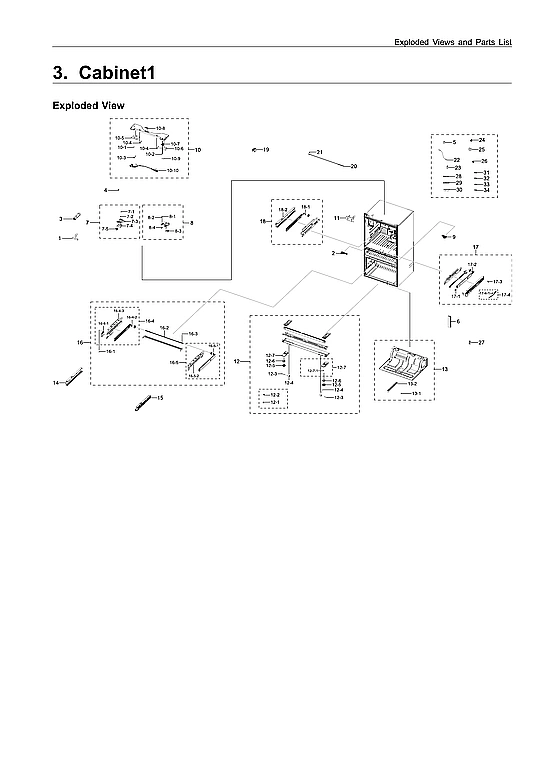 CABINET 1 PARTS