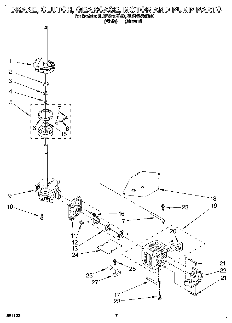 05 - BRAKE, CLUTCH, GEARCASE, MOTOR & PUMP