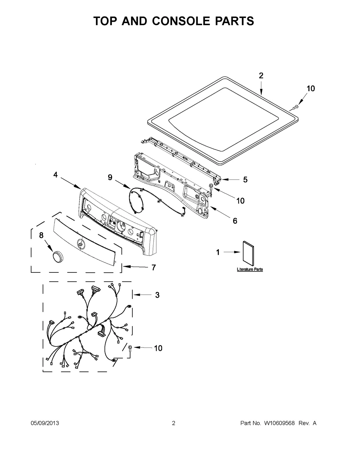 01 - TOP AND CONSOLE PARTS