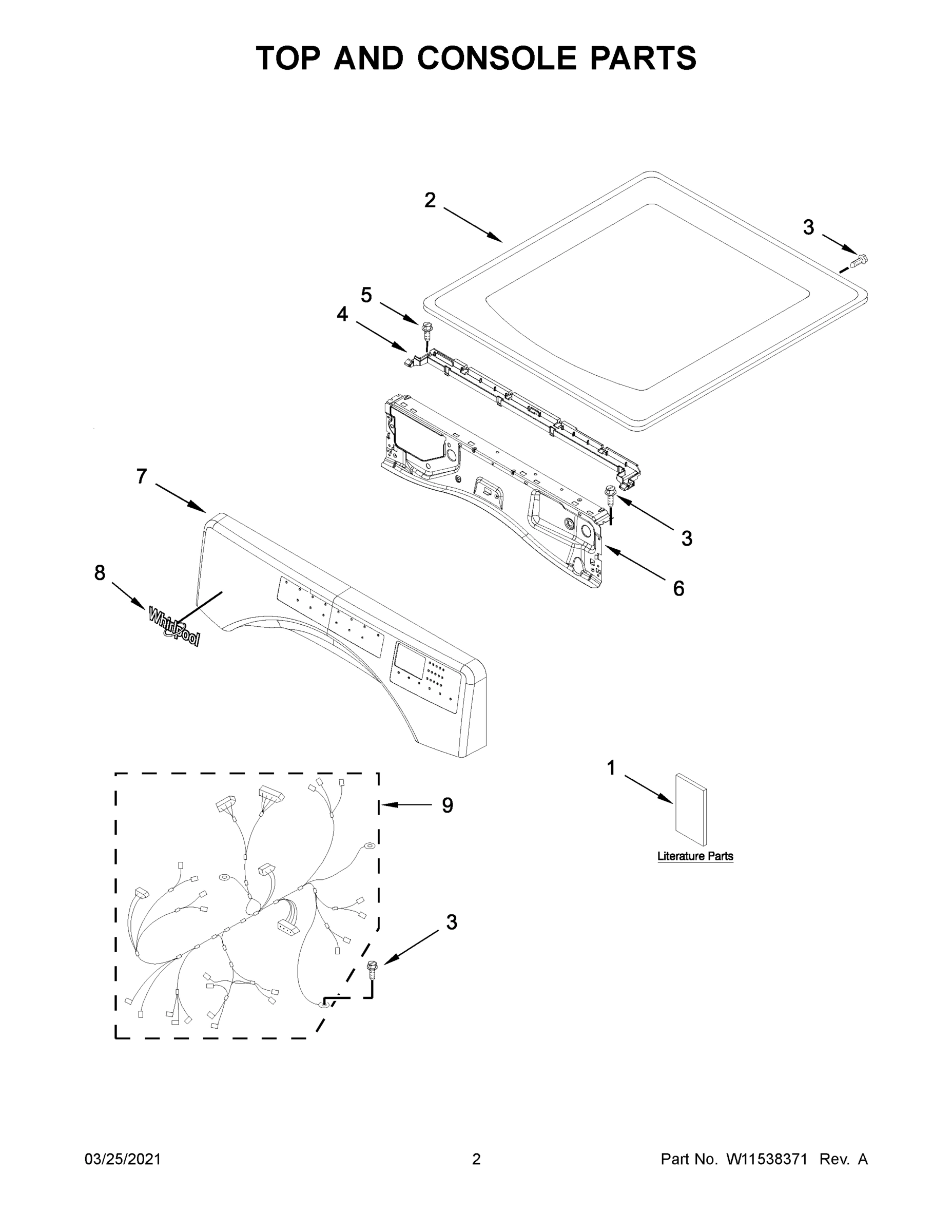 02 - TOP AND CONSOLE PARTS