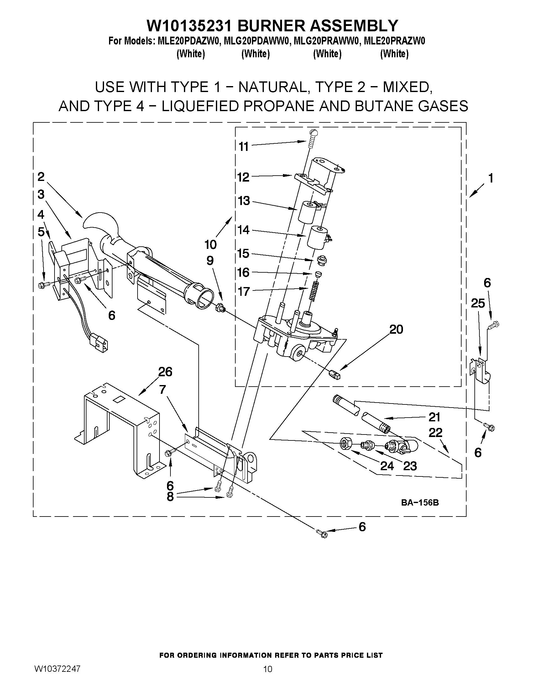 06 - W10135231 BURNER ASSEMBLY