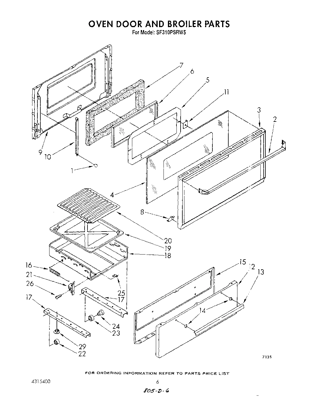 05 - OVEN DOOR AND BROILER