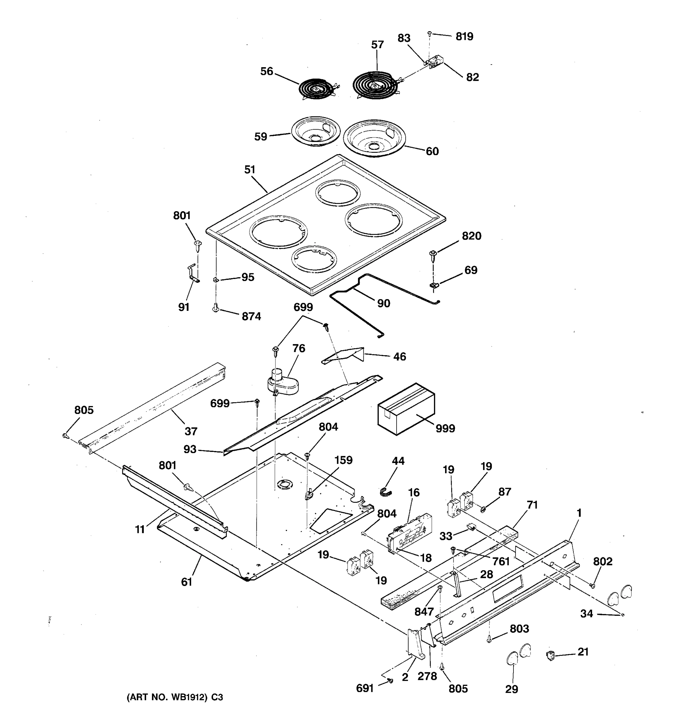 CONTROL PANEL & COOKTOP