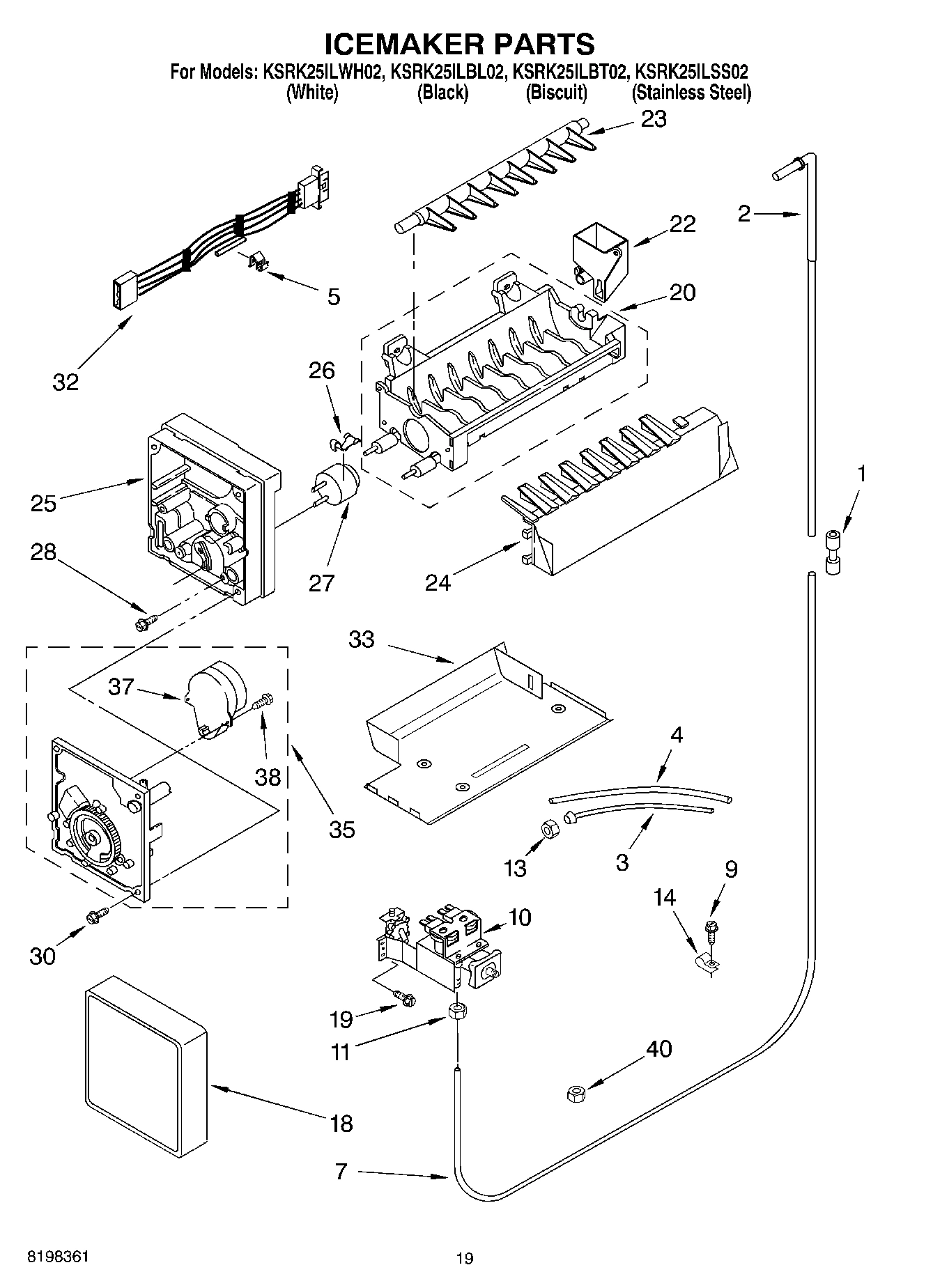12 - ICE MAKER, OPTIONAL