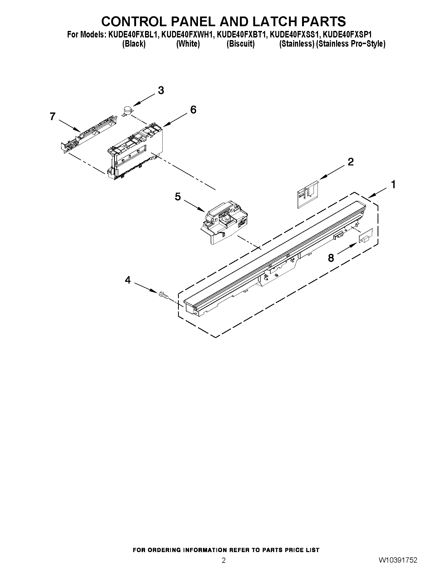 02 - CONTROL PANEL AND LATCH PARTS