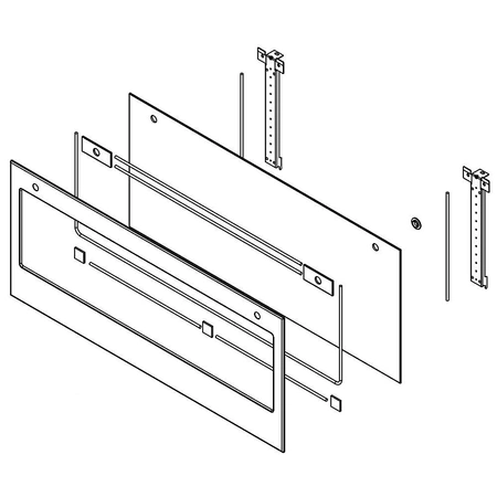 W11111744 Whirlpool Microwave Door Glass