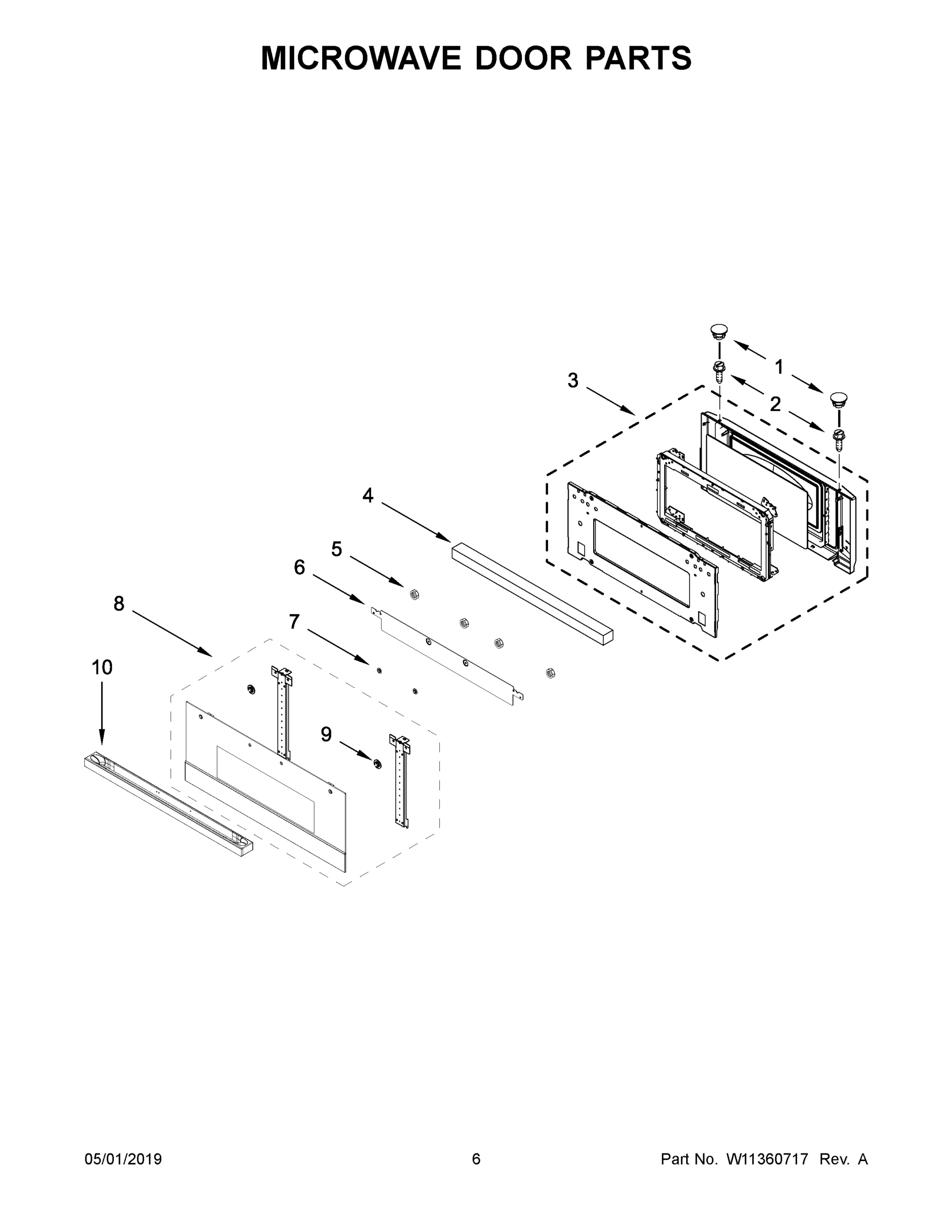 04 - MICROWAVE DOOR PARTS