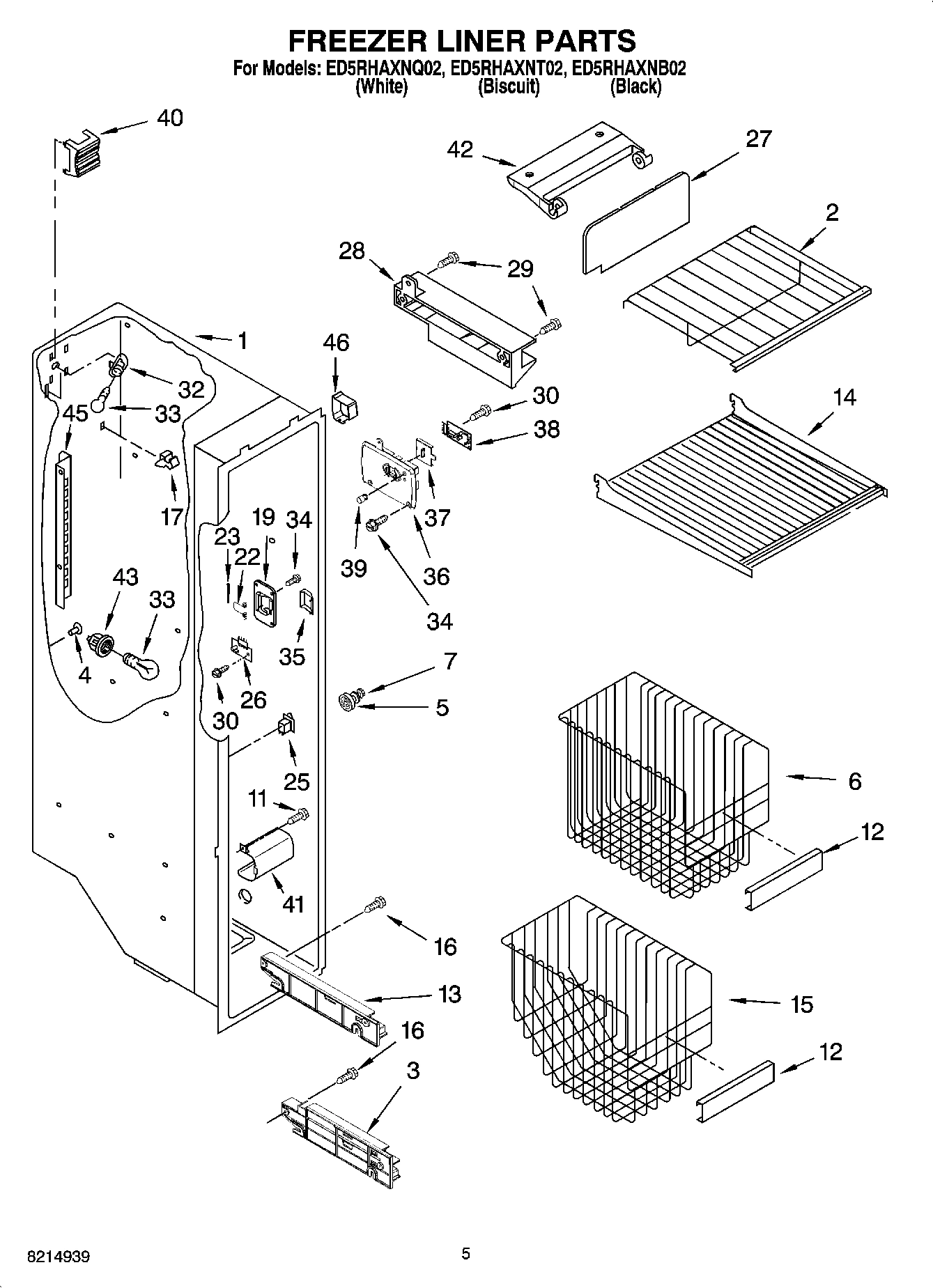 04 - FREEZER LINER PARTS