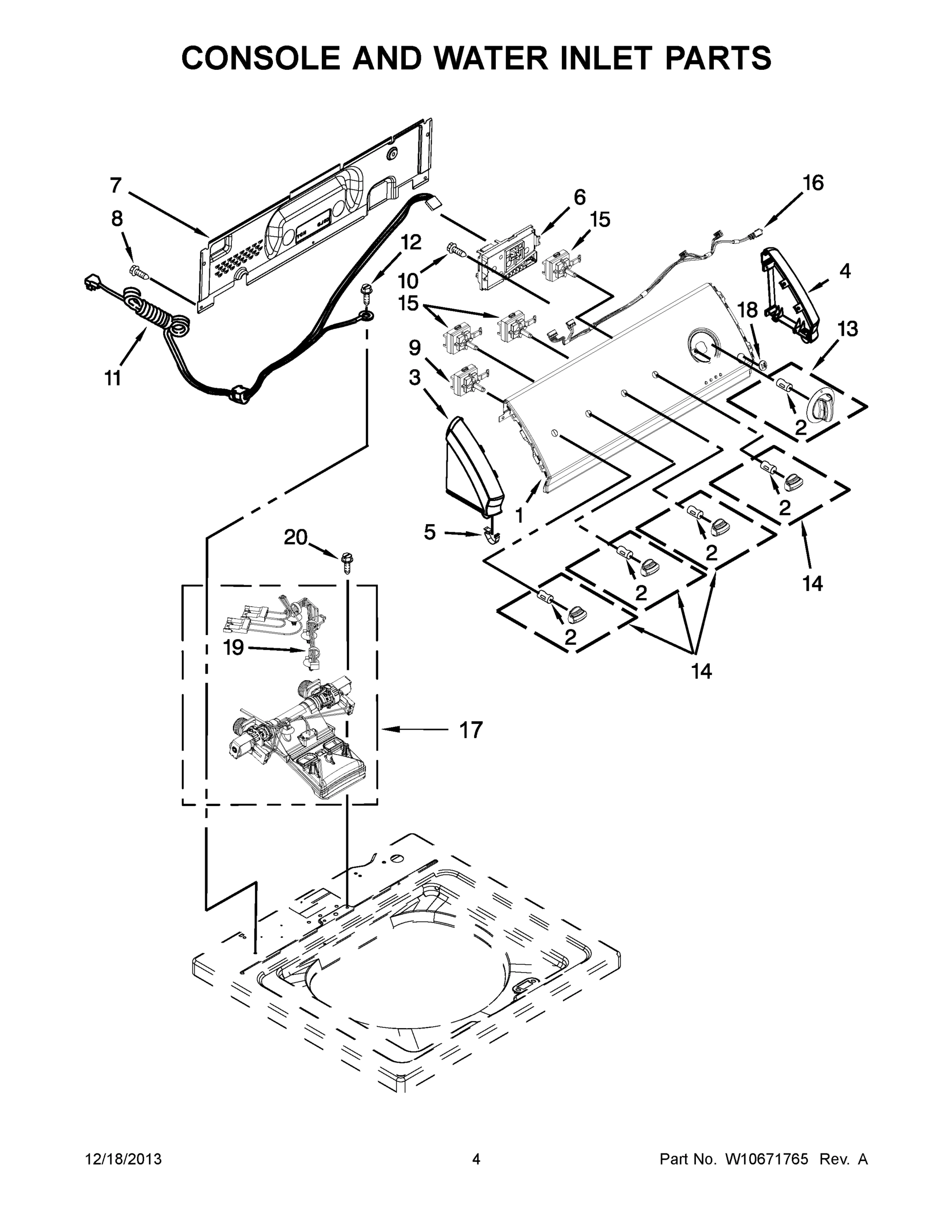 03 - CONSOLE AND WATER INLET PARTS