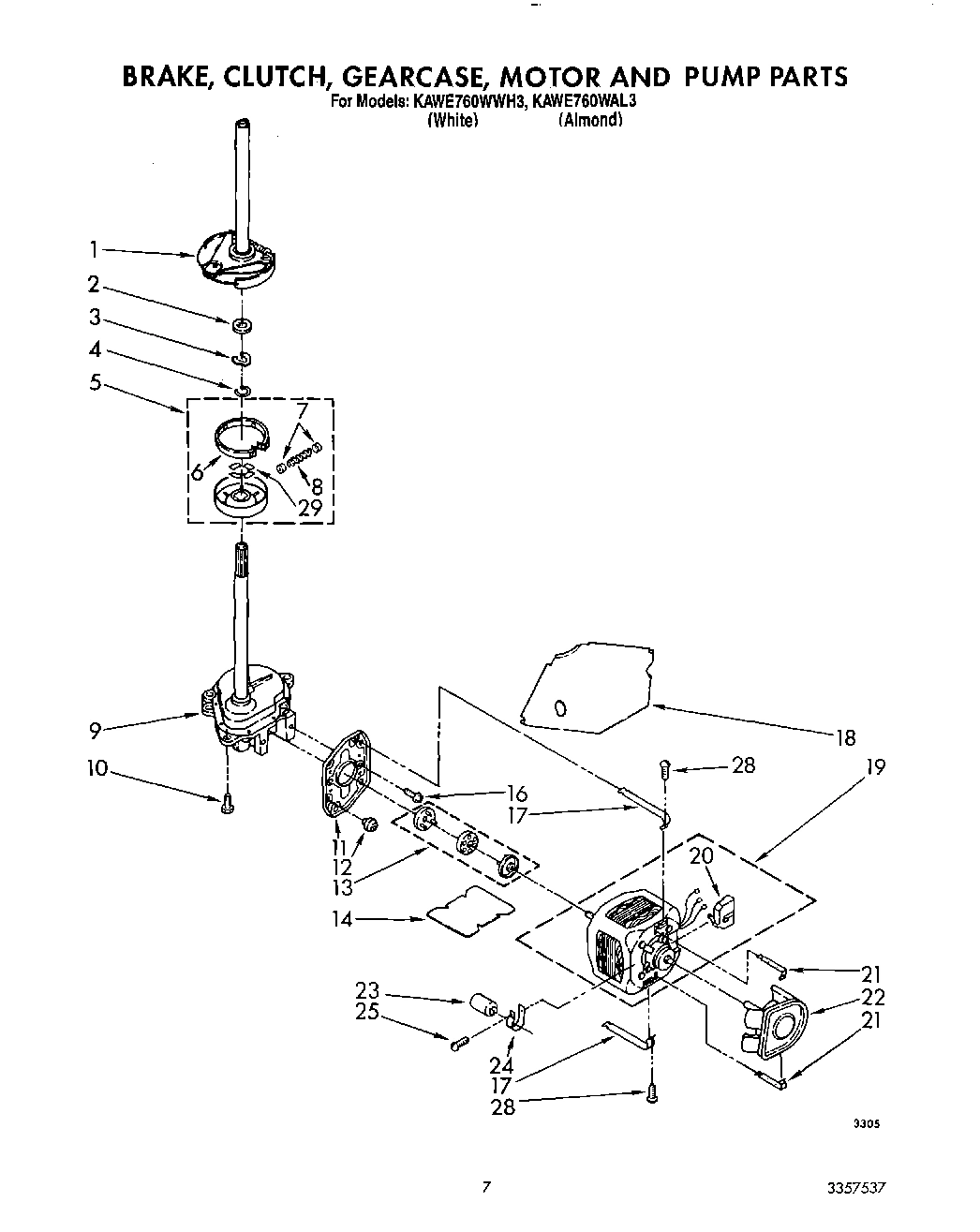 05 - BRAKE, CLUTCH, GEARCASE, MOTOR & PUMP