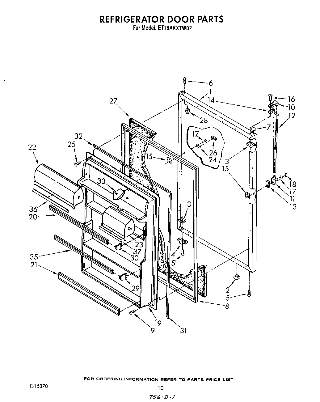 08 - REFRIGERATOR DOOR , NOT ILLUSTRATED