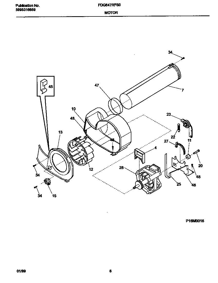 05 - P16M0016 MOTOR, BLOWER