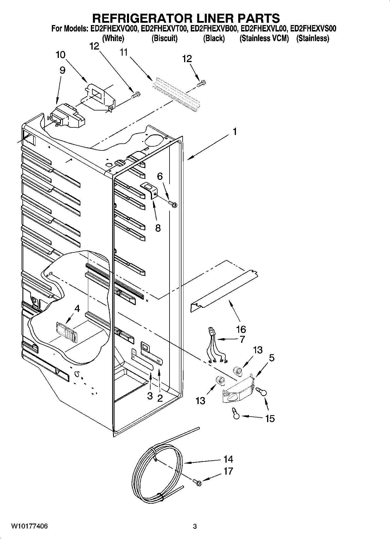 02 - REFRIGERATOR LINER PARTS