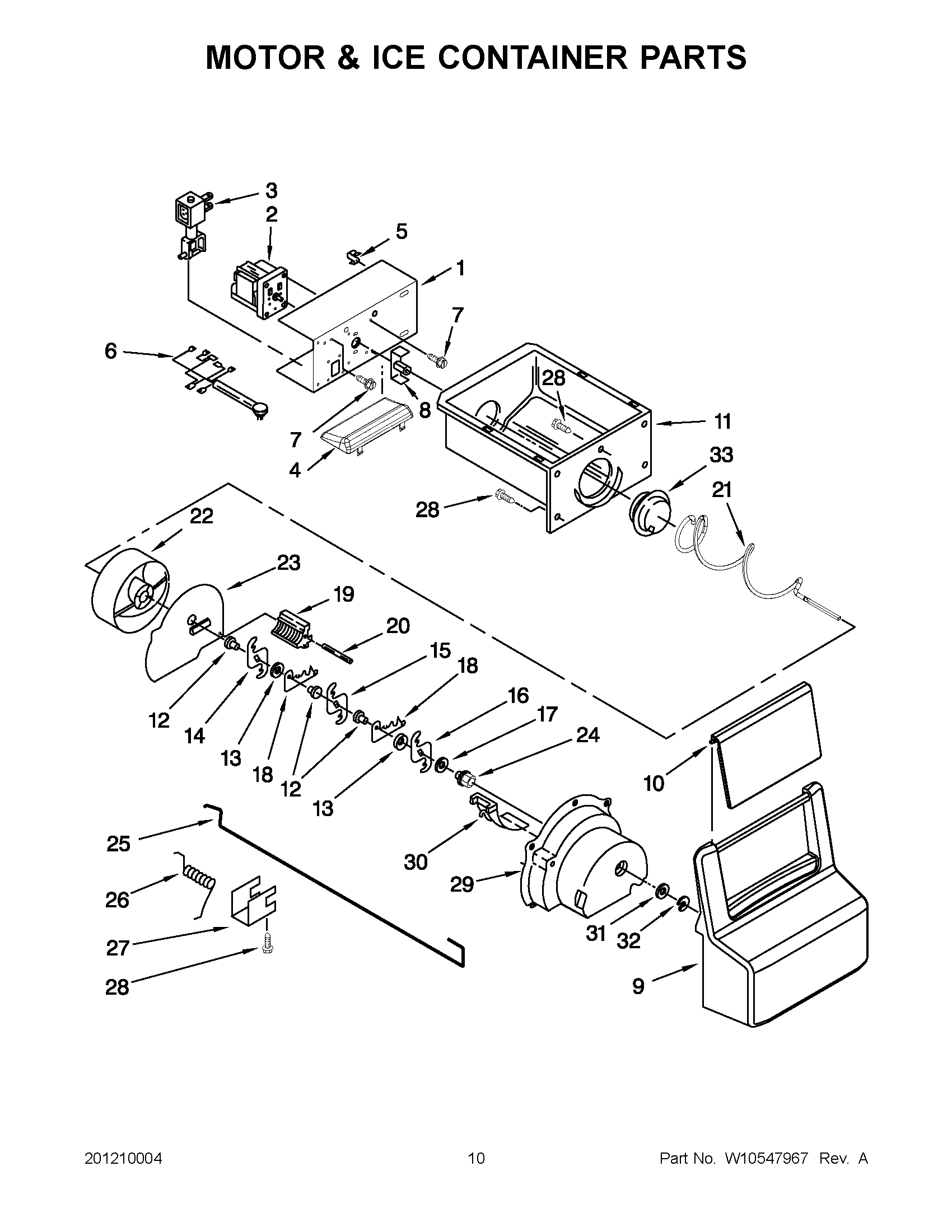 05 - MOTOR & ICE CONTAINER PARTS