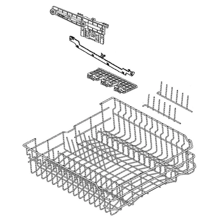 405538442 Frigidaire Dishwasher Rack Assembly