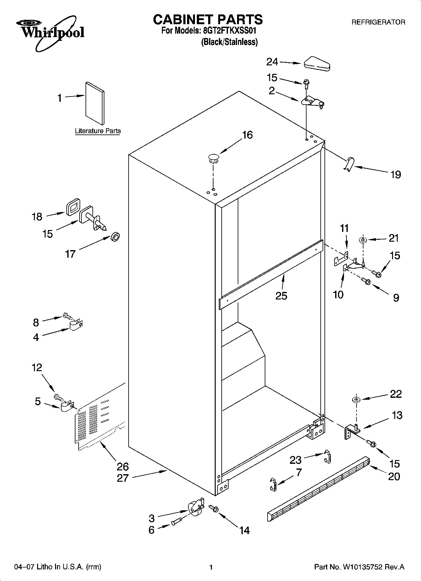 01 - CABINET PARTS