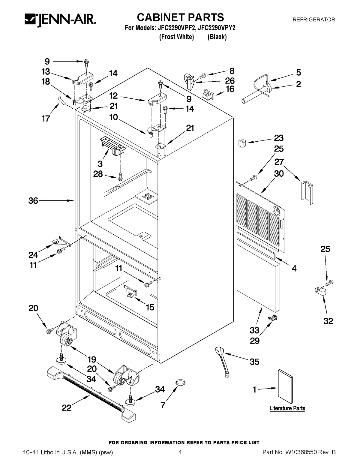 01 - CABINET PARTS