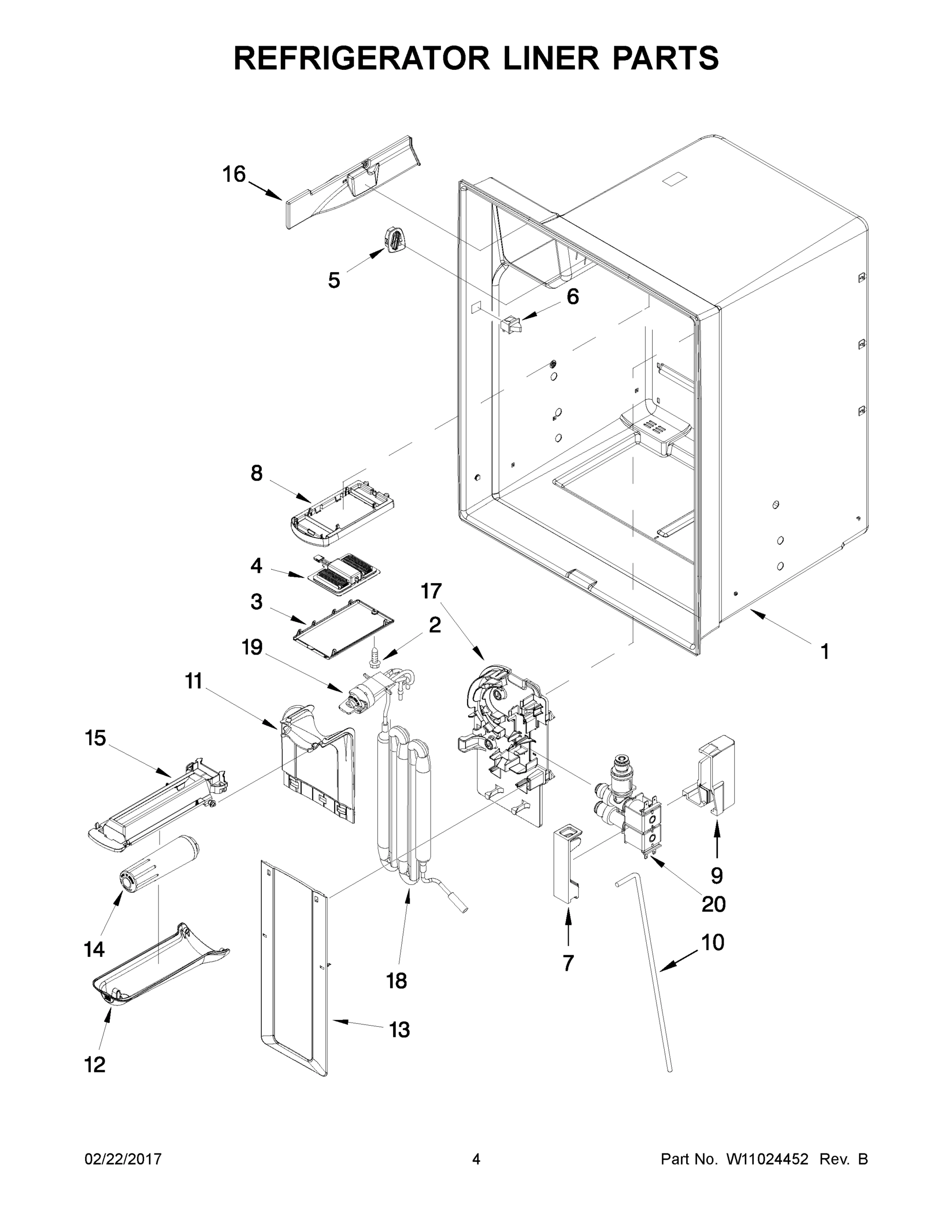 03 - REFRIGERATOR LINER PARTS