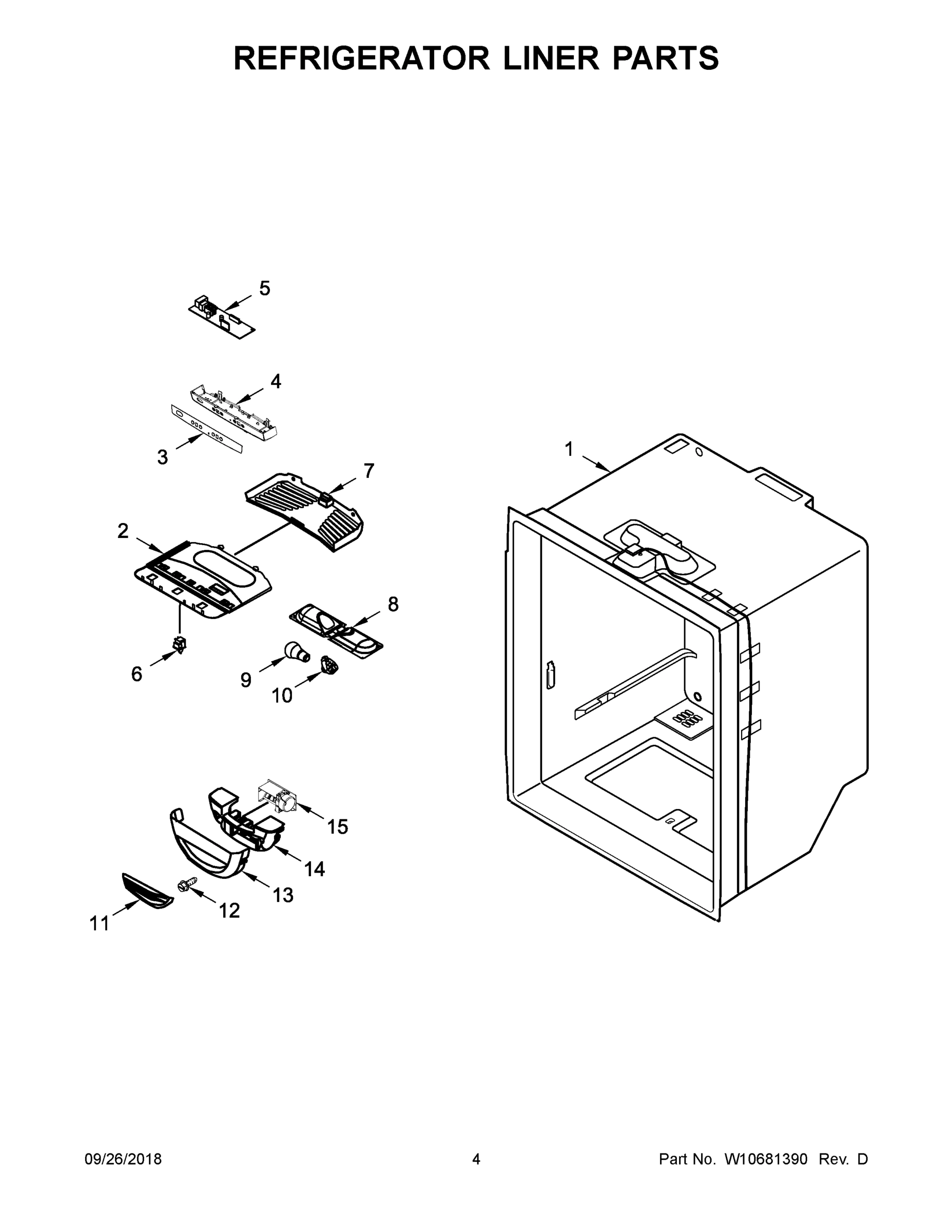 03 - REFRIGERATOR LINER PARTS