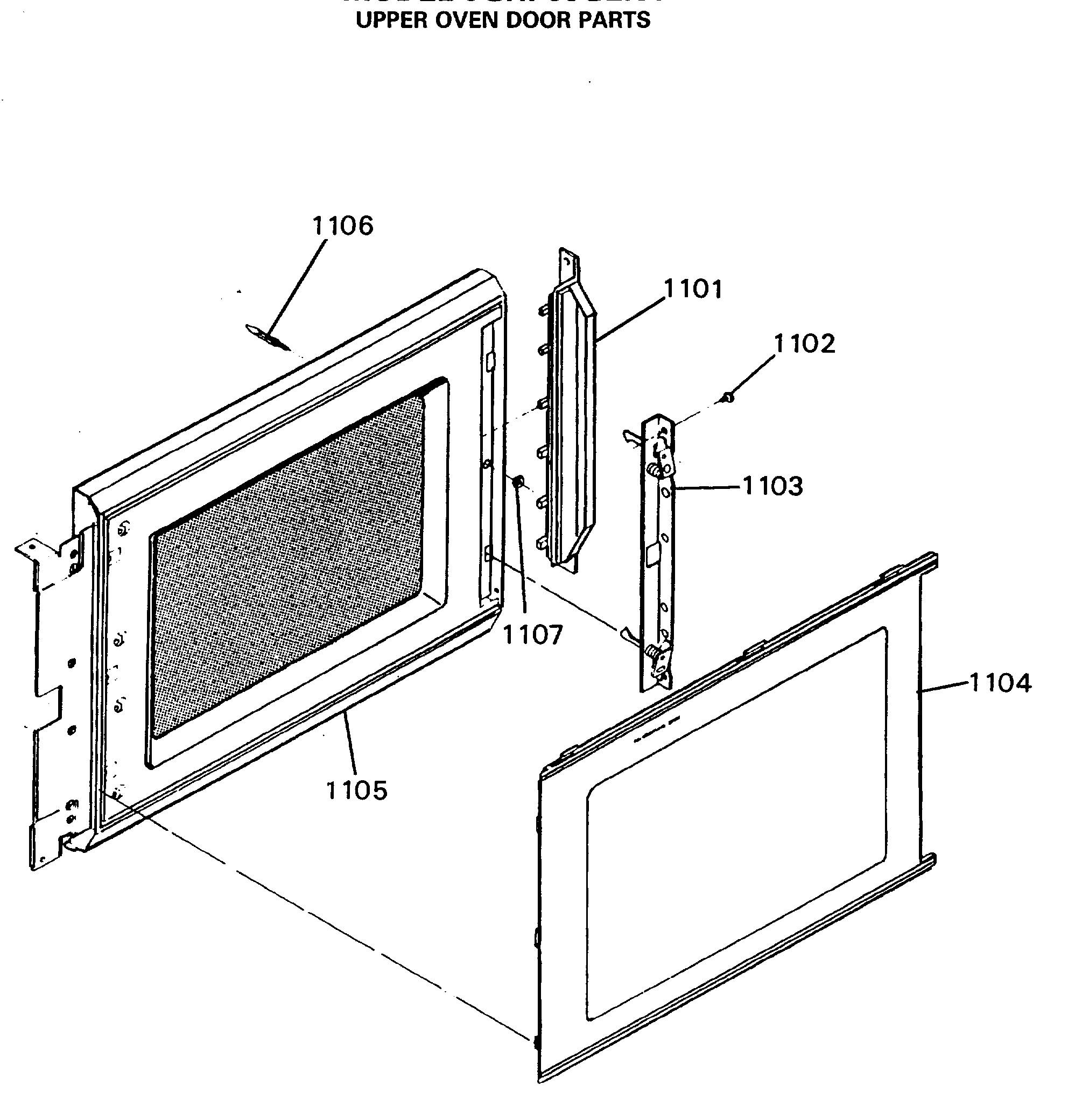 UPPER OVEN DOOR PARTS