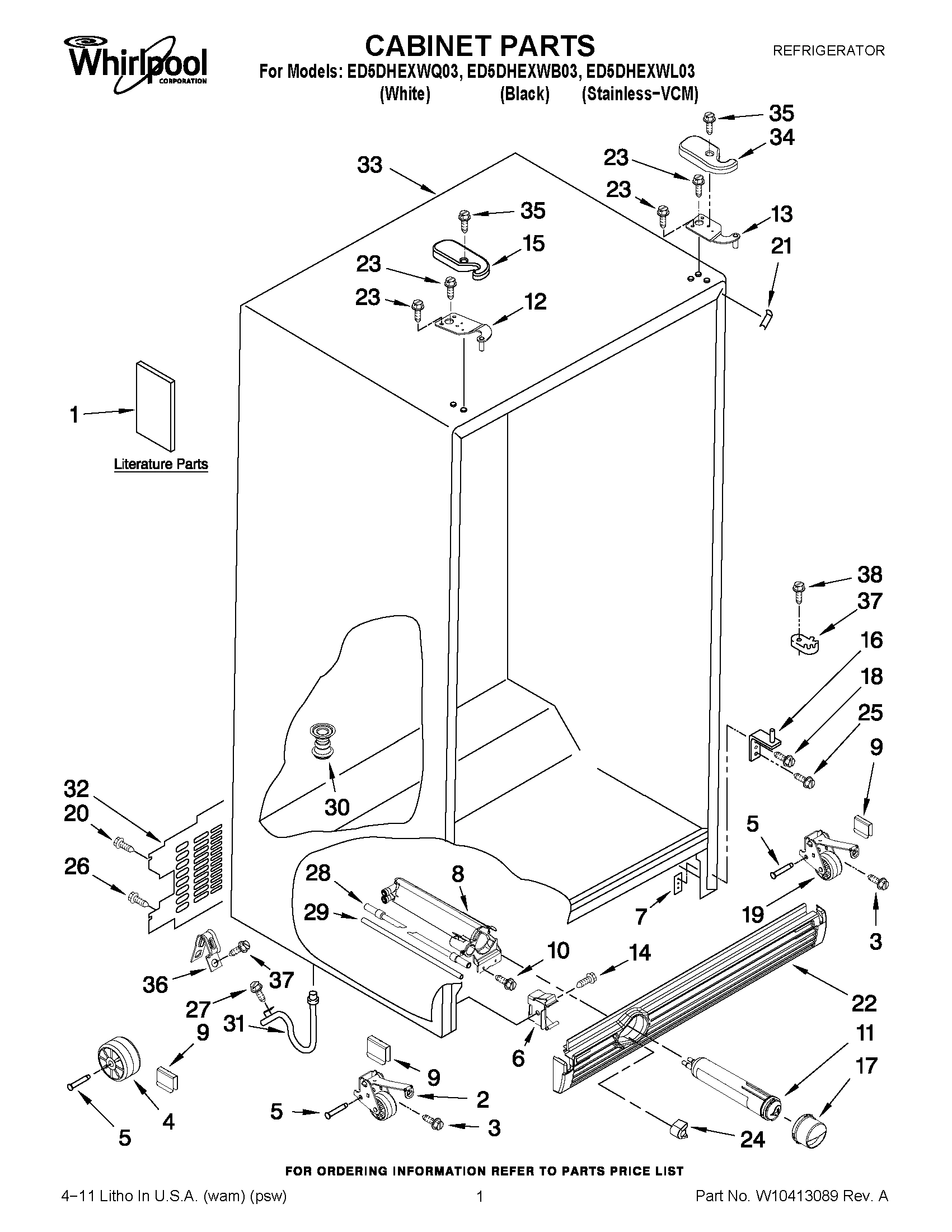 01 - CABINET PARTS