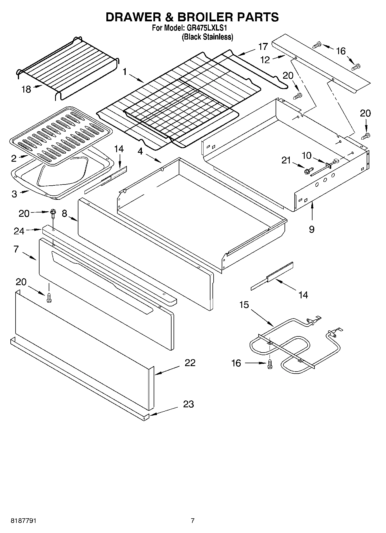 05 - DRAWER & BROILER PARTS, MISCELLANEOUS PARTS