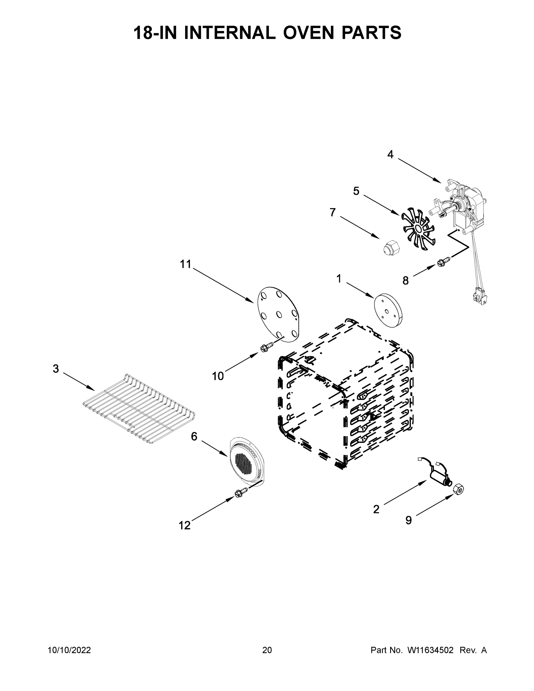 11 - 18-IN INTERNAL OVEN PARTS