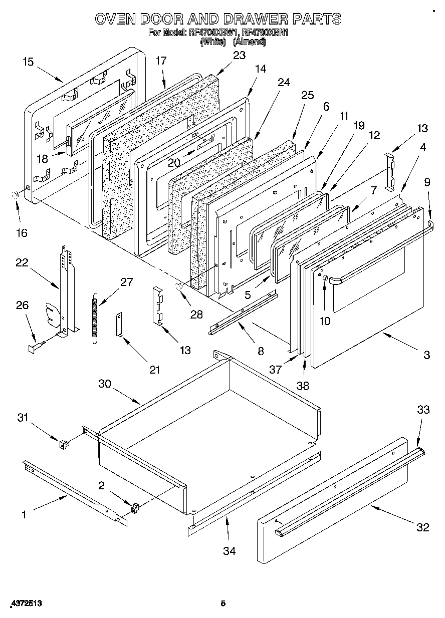 03 - OVEN DOOR AND DRAWER