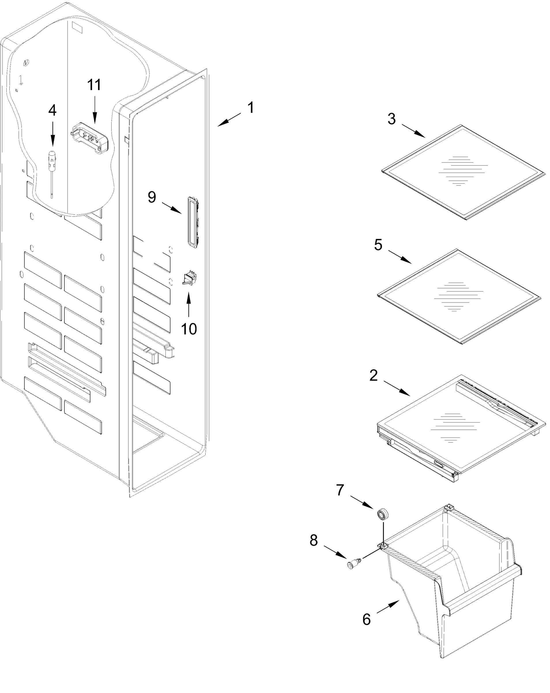 FREEZER LINER PARTS