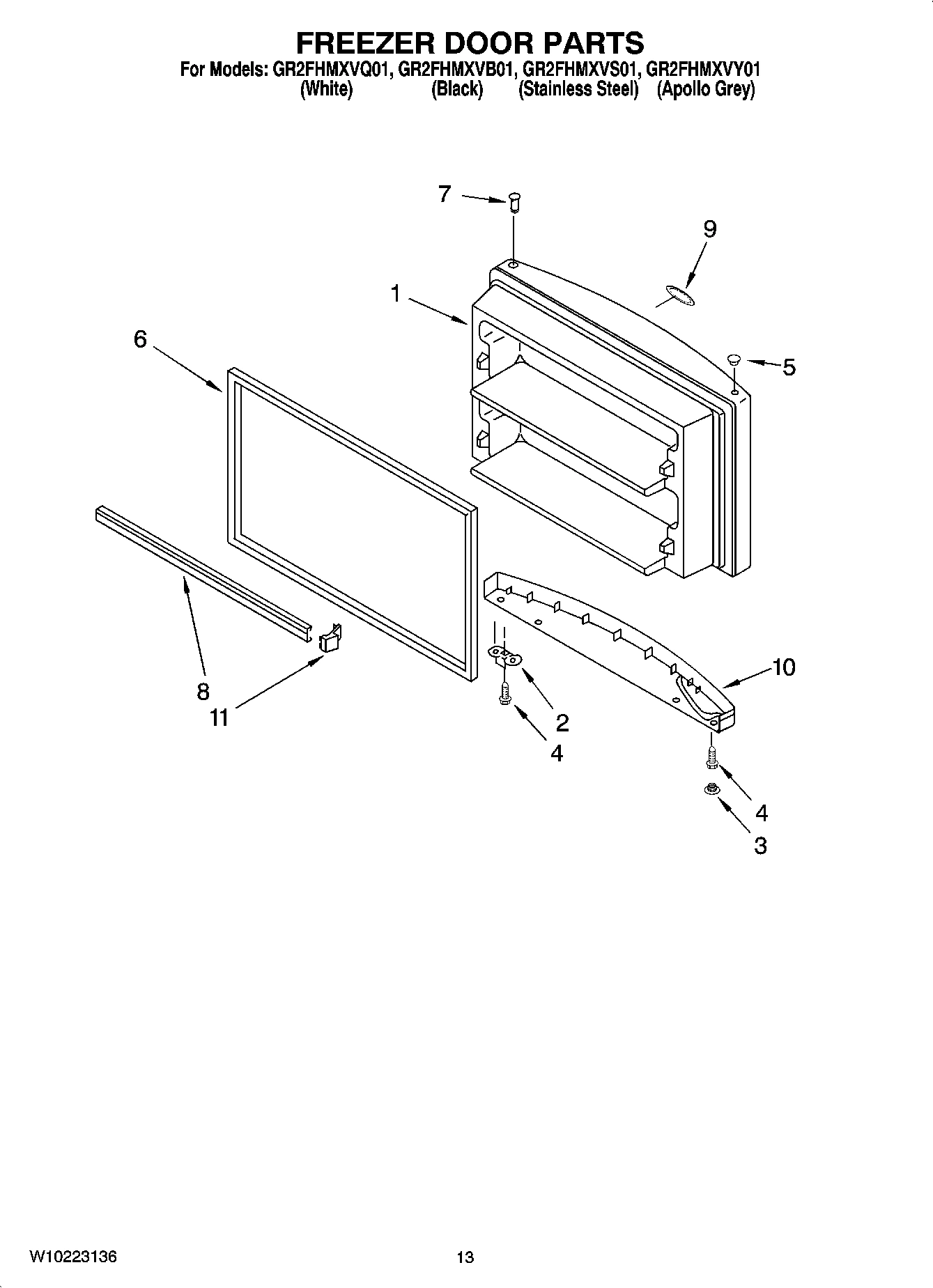07 - FREEZER DOOR PARTS, OPTIONAL PARTS