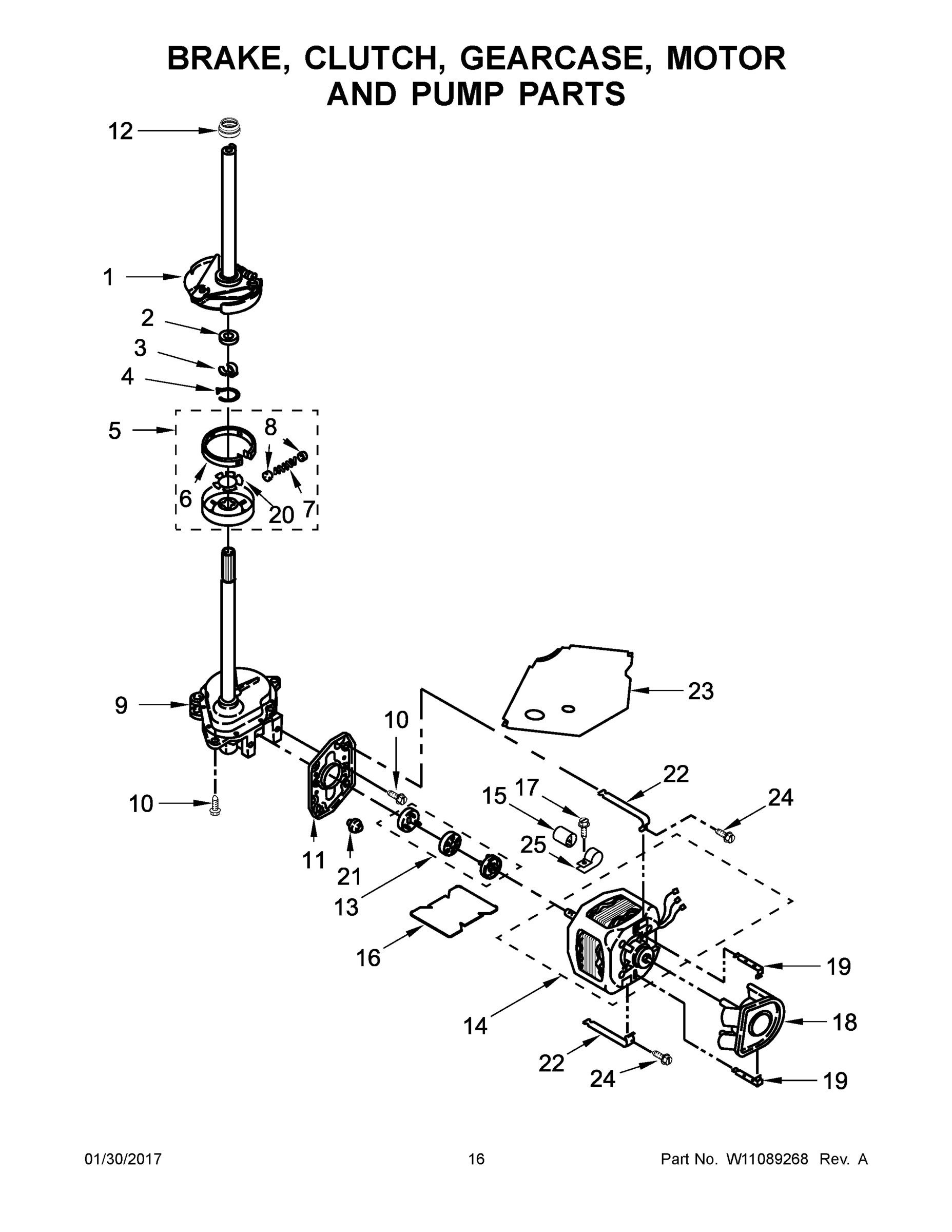 09 - BRAKE, CLUTCH, GEARCASE, MOTOR AND PUMP PARTS