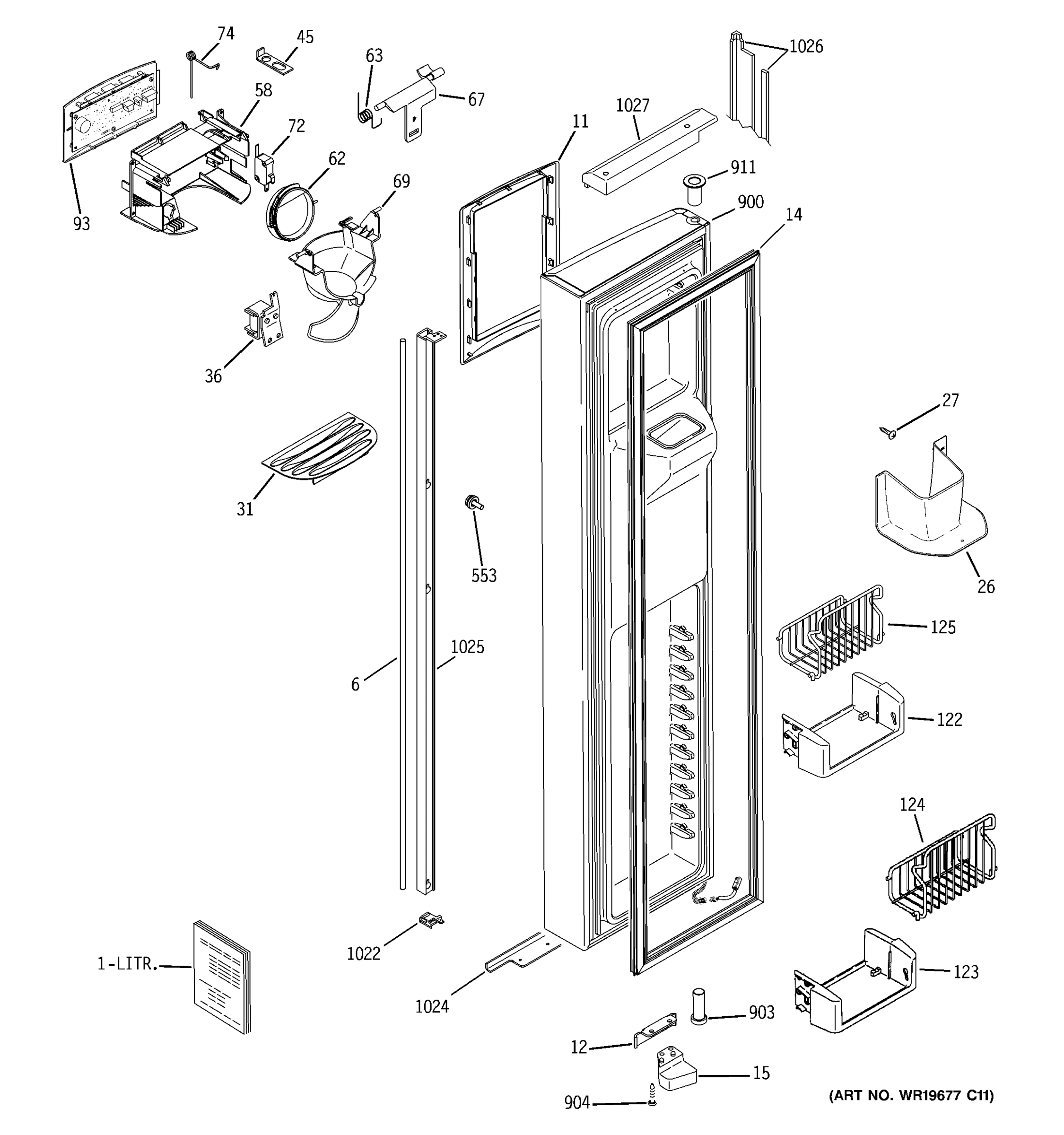 FREEZER DOOR
