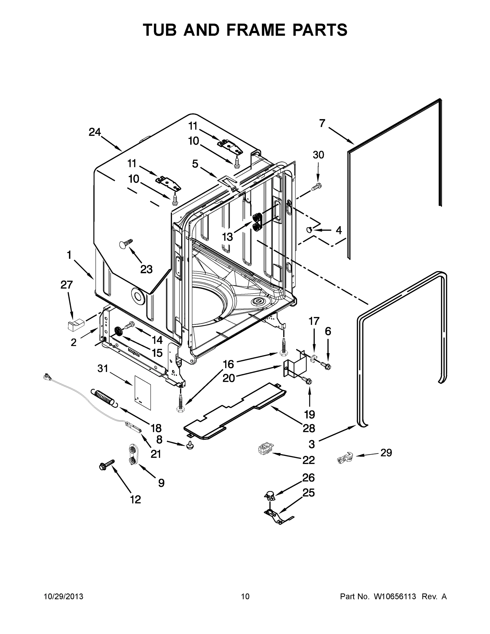 06 - TUB AND FRAME PARTS
