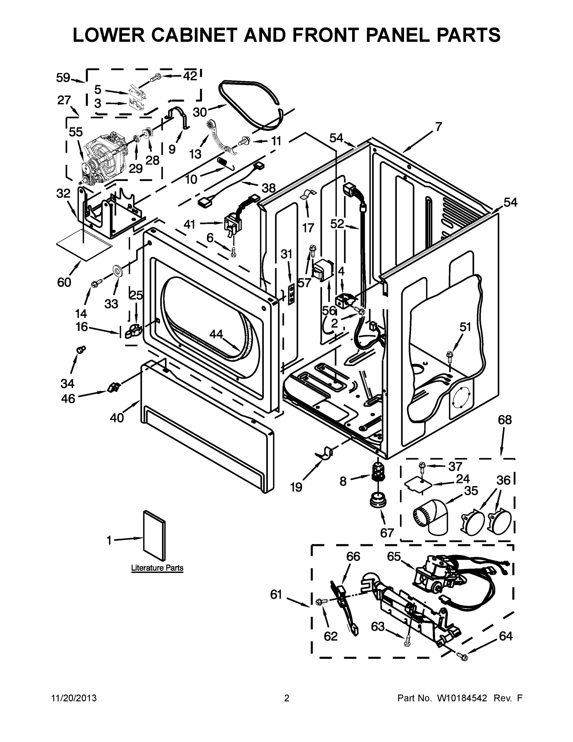02 - LOWER CABINET AND FRONT PANEL PARTS