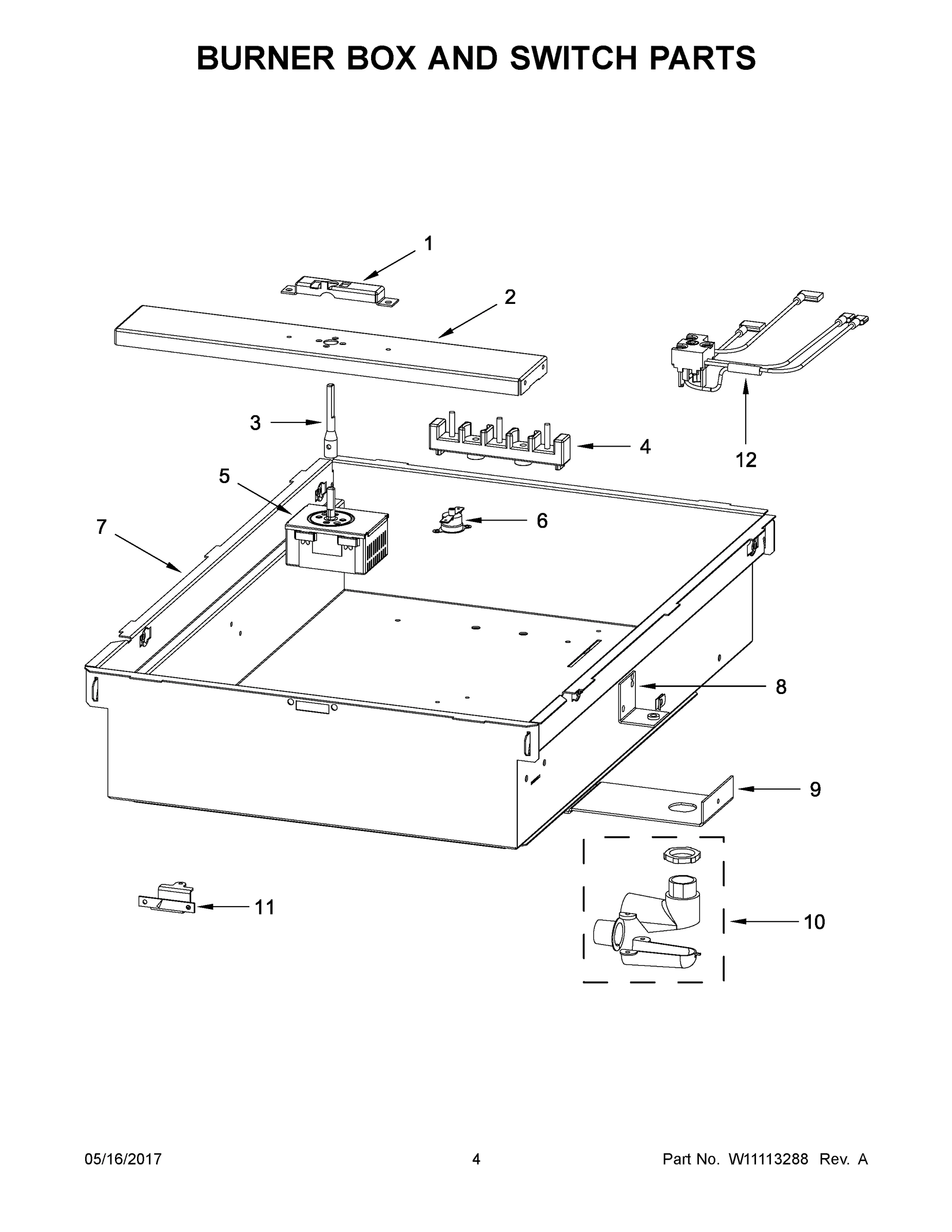 03 - BURNER BOX AND SWITCH PARTS